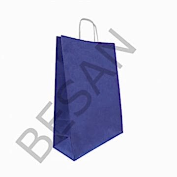 KAĞIT POŞET ÇANTA DÜZ RENK 25*12*31 cm   25 ADET/PAKET
