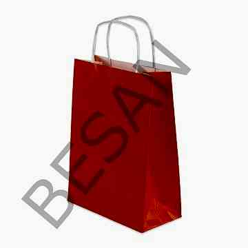 KAĞIT POŞET ÇANTA DÜZ RENK 31*12*41 cm  25 ADET/PAKET
