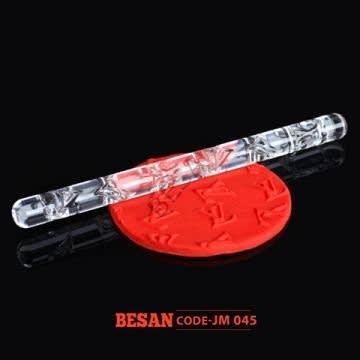 AKRİLİK DESENLİ MERDANE 16CM UZUNLUK - 12MM ÇAP