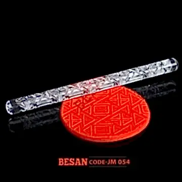 AKRİLİK DESENLİ MERDANE 16CM UZUNLUK - 12MM ÇAP