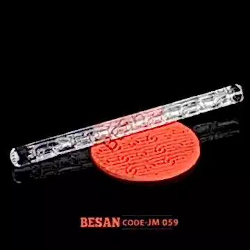 AKRİLİK DESENLİ MERDANE 16CM UZUNLUK - 12MM ÇAP