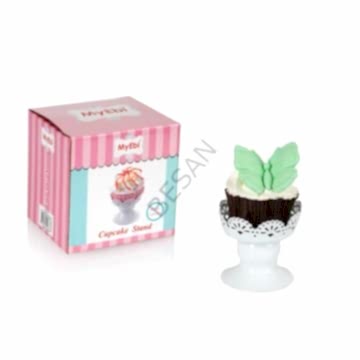 METAL CUPCAKE STANDI BEYAZ