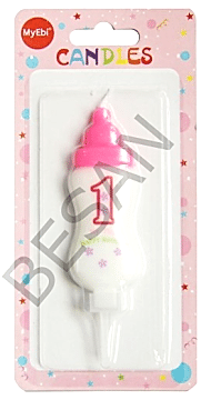 BİBERON MUM PEMBE 1 YAŞ